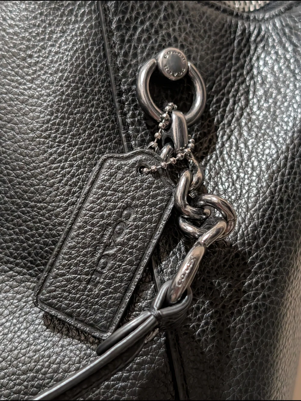 Coach Kacey Pebbled Leather Black Shoulder Crossbody Bag Purse C8317